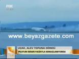Uçak Alev Topuna Döndü
