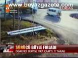 Sürücü Böyle Fırladı