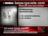 İşte Maaş Ödeme Tablosu