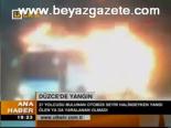 Düzce'de Otobüs Yangını