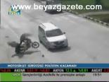 Motosiklet Sürücü Polisten Kaçamadı