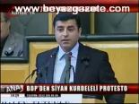 Bdp'den Siyah Kurdeleli Protesto