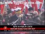 İşte 54 Kişilik Liste