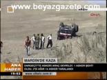 Mardin'de Askeri Araç Devrildi