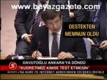 Davutoğlu Ankara'ya Döndü