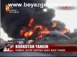 Hurda Lastik Deposu Alev Alev Yandı