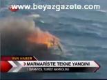 Marmaris'te tekne yangını