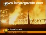 yangin yeri - 4 işyeri yandı Videosu