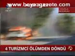 arac yangini - 4 Turizimci Ölümden Döndü Videosu