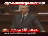 Erdoğan Ödülünü Aldı