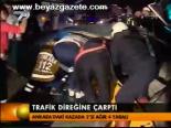 Trafik Direğine Çarptı