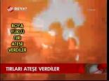 Tırları Ateşe Verdiler