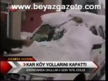 Kar Köy Yollarını Kapattı