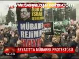 Beyazıt'ta Mübarek Protestosu
