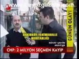 Chp: 2 Milyon Seçmen Kayıp