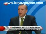 Başbakan'dan Liste Açıklaması