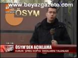 Ösym'den Açıklama