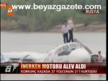 Uçağın Motoru Alev Aldı