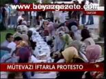 Mütevazı İftarla Protesto