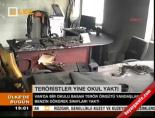 Teröristler yine okul yaktı