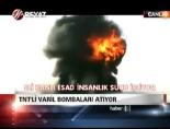 suriye ordusu - TNT'li varil bombaları atıyor Videosu