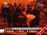 3 kaza: 1 ölü, 9 yaralı