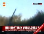 suriye ordusu - Helikopterin vurulduğu an Videosu