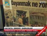 duzce depremi - Hayata sımsıkı sarıldılar Videosu