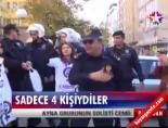 kadina siddet - 4 eylemciye sert müdahale Videosu