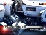 zincirleme kaza - 140 araç birbirine girdi Videosu