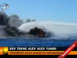 miami - Dev tekne alev alev yandı Videosu