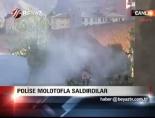 terorist cenazesi - Polise molotofla saldırdılar Videosu