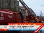 Apartmanın çatısı alev alev