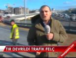 seyrantepe - Tır devrildi, trafik gelç oldu Videosu