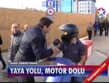 taksim meydani - Yaya yolu, motor dolu Videosu