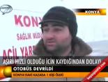 Otobüs devrildi