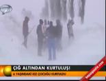 Çığ altından kurtuluş!