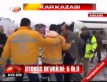 Otobüs devrildi 5 ölü