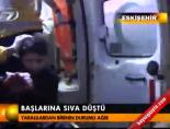 Başlarına sıva düştü