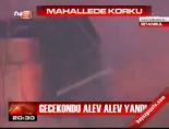 Gecekondu alev alev yandı