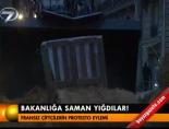 protesto - Bakanlığa saman yığdılar! Videosu