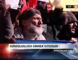 protesto - Konsolosluğa Girmek İstediler Videosu