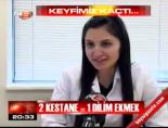 2 kestane=1 dilim ekmek