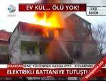 Elektrikli battaniye tutuştu
