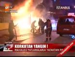 oto tamirhanesi - İstanbul'da korkutan yangın Videosu