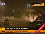 Lise yurdunda eylem