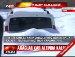 Araçlar kar aldında kaldı