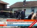 Çorum'da ev yangını