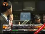 guney kore - Nükleer karşıtları sokaklarda Videosu