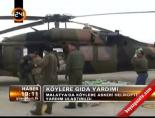 askeri helikopter - Malatya'da köylere askeri helikopterle yardım ulaştırıldı Videosu